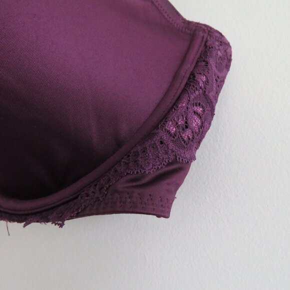 TORRID CURVE Perfect T-Shirt Bra in Microfiber Purple Shine Satin - Size 38DDD - Picture 5 of 12
